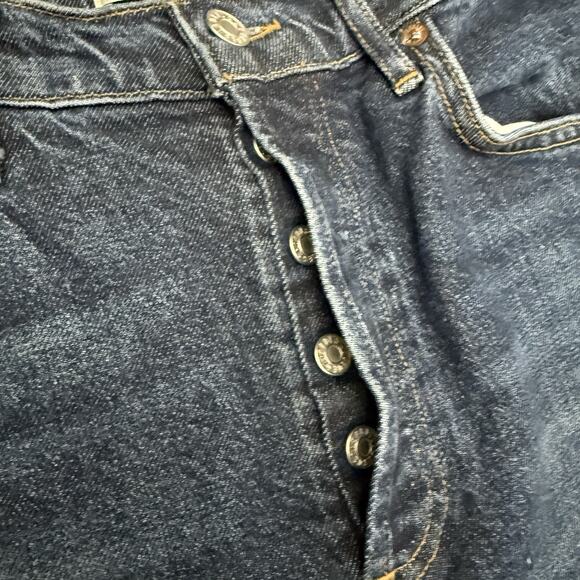 Agolde Riley Jeans Women 26 Long Tall Blue Denim Straight Dark Wash Stretch - Picture 7 of 12